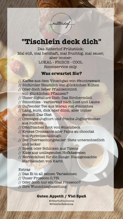 Apartmenthotel Ritterhof Suites & Breakfast Schenna Exteriör bild